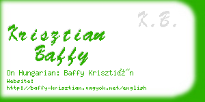 krisztian baffy business card